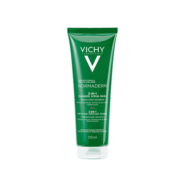 VICHY NORMADERM 3in1 Scrub Cleanser Mask 125ml new
